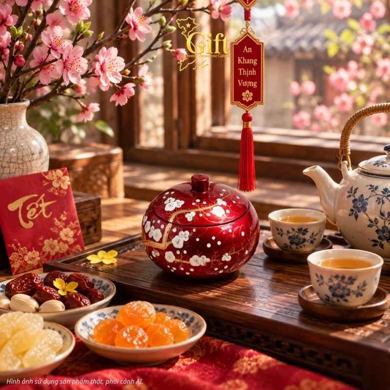 Bộ quà tặng Tết sơn mài