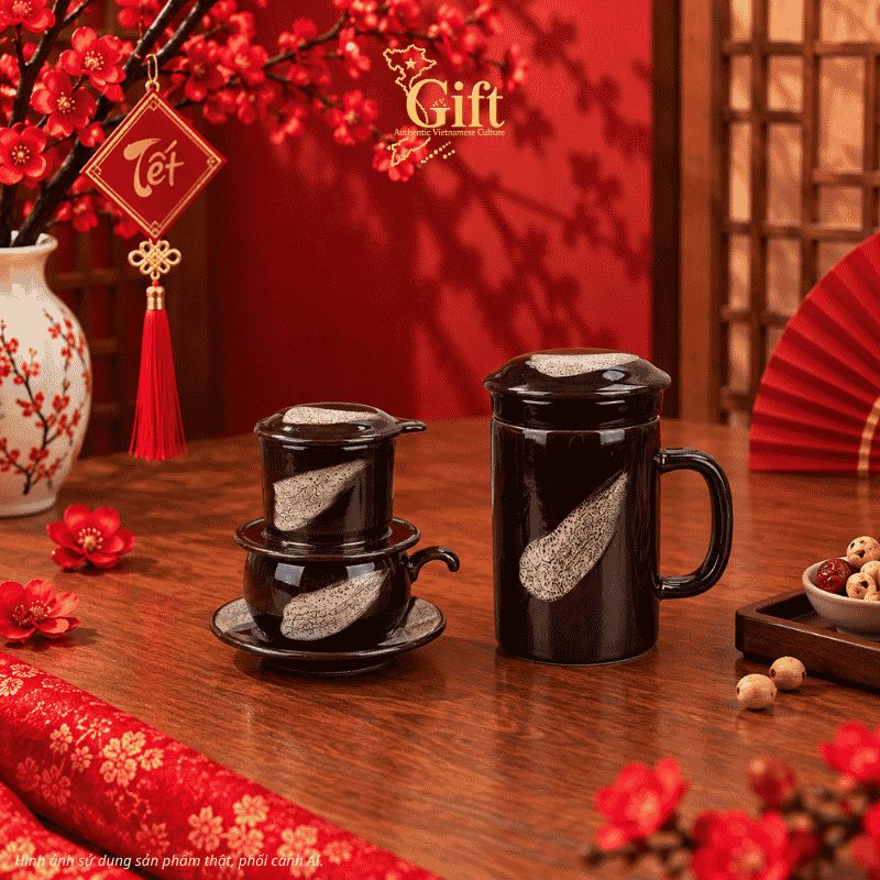 Set Quà Tết Phin Cà Phê & Ly Lọc Trà - Quà B2B SGIFT