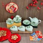 Bộ bình trà và hũ đựng mứt gốm - Quà tết doanh nghiệp