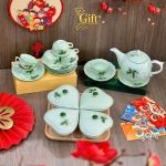 Bộ bình trà và hũ đựng mứt gốm - Quà tết doanh nghiệp