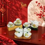 Bộ bình trà và hũ đựng mứt gốm - Quà tết doanh nghiệp
