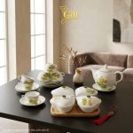 Bộ bình trà và hũ đựng mứt gốm - Quà tết doanh nghiệp