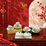 Bộ bình trà và hũ đựng mứt gốm - Quà tết doanh nghiệp