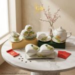 Bộ bình trà và hũ đựng mứt gốm - Quà tết doanh nghiệp
