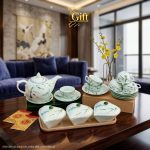 Bộ bình trà và hũ đựng mứt gốm - Quà tết doanh nghiệp