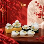 Bộ bình trà và hũ đựng mứt gốm - Quà tết doanh nghiệp