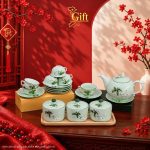 Bộ bình trà và hũ đựng mứt gốm - Quà tết doanh nghiệp