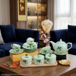 Bộ bình trà và hũ đựng mứt gốm - Quà tết doanh nghiệp