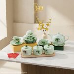 Bộ bình trà và hũ đựng mứt gốm - Quà tết doanh nghiệp