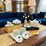Bộ bình trà và hũ đựng mứt gốm - Quà tết doanh nghiệp