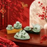 Bộ bình trà và hũ đựng mứt gốm - Quà tết doanh nghiệp