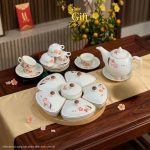 Bộ bình trà và hũ đựng mứt gốm - Quà tết doanh nghiệp