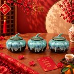 Quà Tết Bộ Hũ Mứt Gốm Sứ
