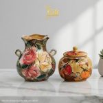 Set Quà Tết Lọ Hoa & Hũ Mứt Gốm Bát Tràng