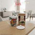 Set Quà Tặng Gốm Sứ – Ly Sứ Phong Cảnh Việt Nam & Trà Olong Cao Cấp