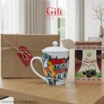 Set Quà Tặng Gốm Sứ – Ly Sứ Phong Cảnh Việt Nam & Trà Olong Cao Cấp