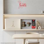 Set Quà Tặng Gốm Sứ – Phin Cà Phê & Ly Sứ Men Hỏa Biến Màu Nâu & Cà Phê Rang Xay