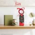 Set Quà Tặng Gốm Sứ – Phin Cà Phê Men Bóng Vẽ Chuồn Chuồn & Cà Phê Rang Xay