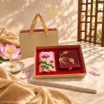 Set quà tặng hộp trang sức sơn mài và khăn lụa