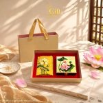 Set quà tặng hộp trang sức sơn mài và khăn lụa