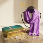 Set quà tặng hộp trang sức sơn mài và khăn lụa