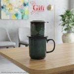 Phin Cà Phê Men Hỏa Biến Màu Xanh Rêu & Cà Phê Rang Xay