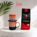 Phin Cà Phê Men Hỏa Biến Màu Cam & Cà Phê Rang Xay