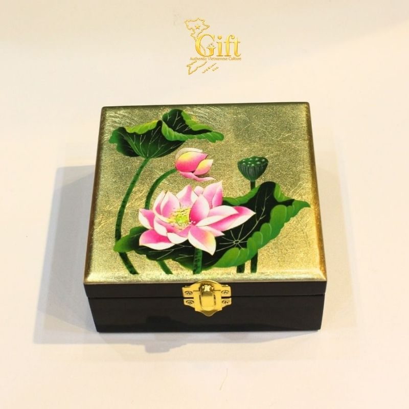 Set quà tặng túi lá sen , hộp trang sức và khăn lụa - Quà tặng sếp và đối tác