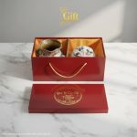 Set Quà Tết Lọ Hoa & Hũ Mứt Gốm Bát Tràng Vẽ Hoa