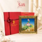 Tranh Sơn Mài Hoa Sen Cẩn Trứng