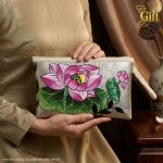 Túi lá sen vẽ tay - Quà tặng ngoại giao