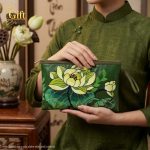 Túi lá sen vẽ tay - Quà tặng ngoại giao