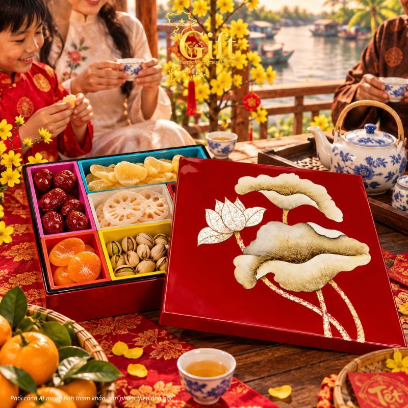 Hộp Mứt Tết Sơn Mài 2027