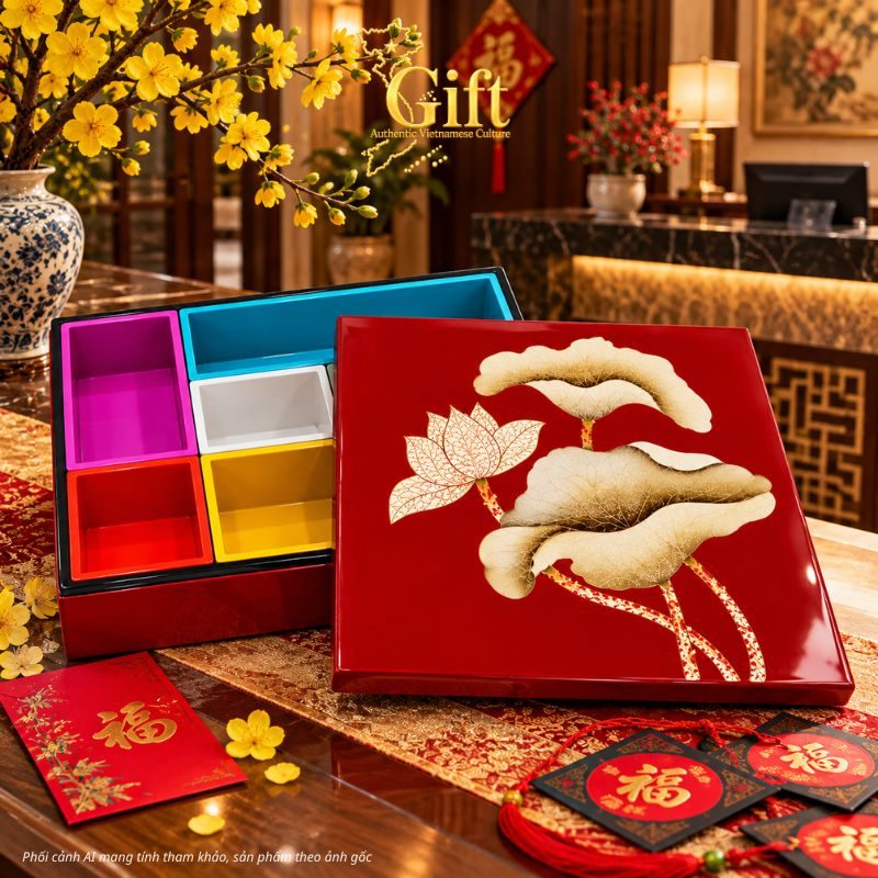 Hộp Mứt Tết Sơn Mài 2027