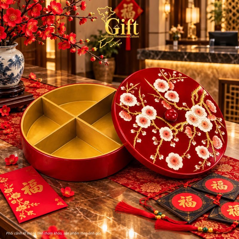 Hộp Mứt Tết Sơn Mài 2027