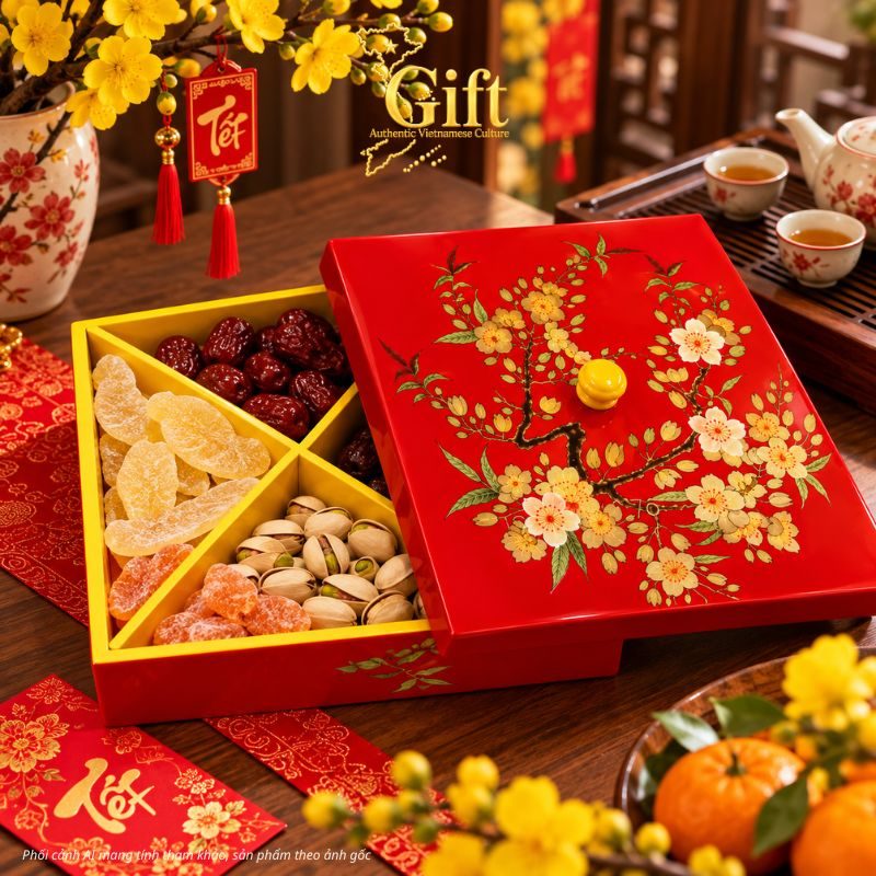 Hộp Mứt Tết Sơn Mài 2027