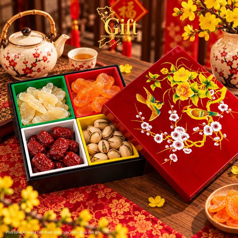 Hộp Mứt Tết Sơn Mài 2027