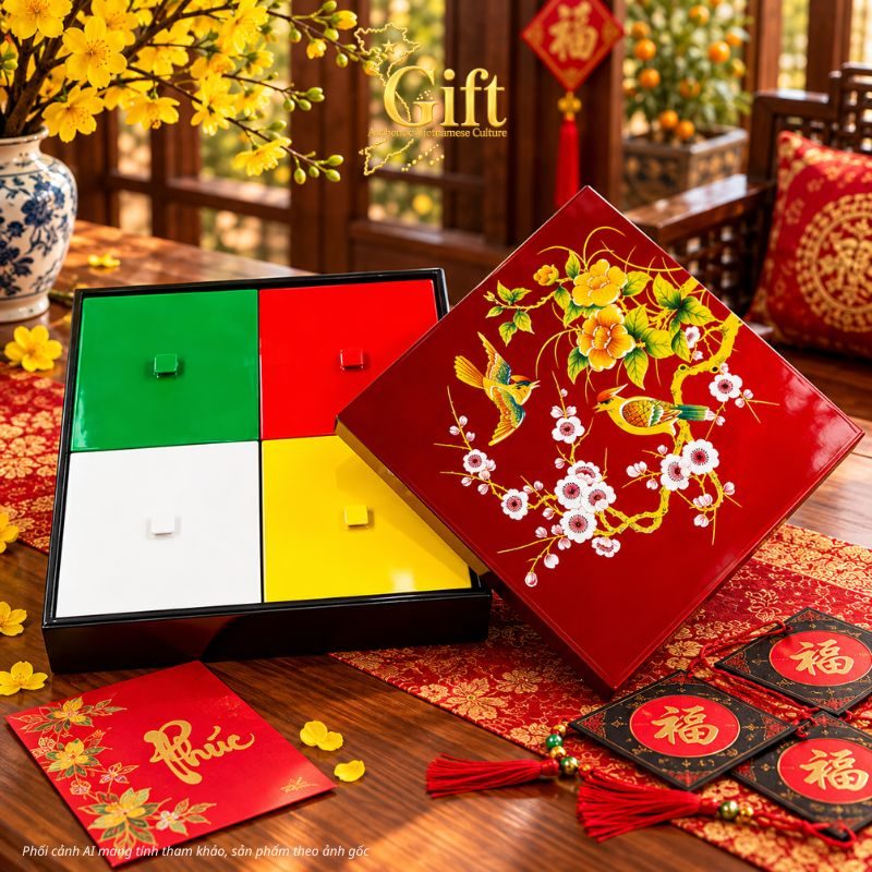 Hộp Mứt Tết Sơn Mài 2027
