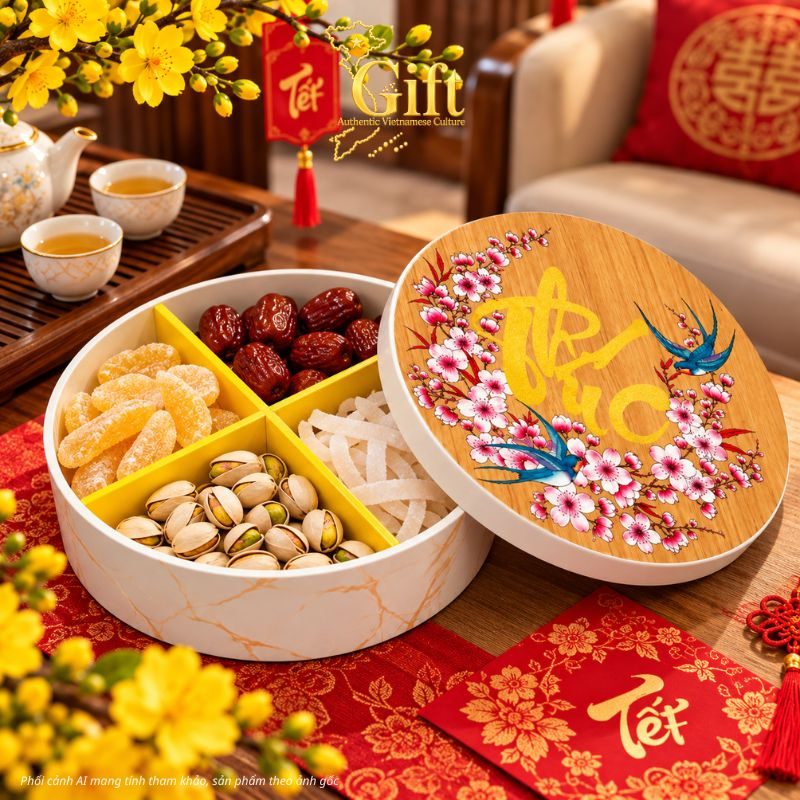 Hộp Mứt Tết Sơn Mài 2027