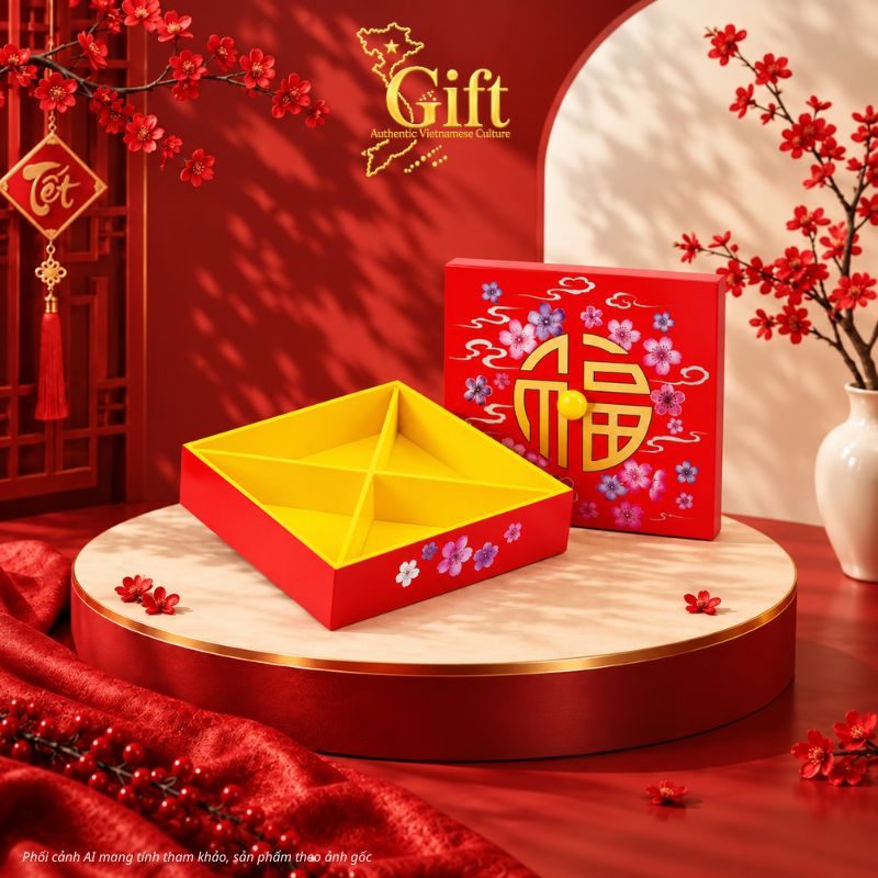 Hộp Mứt Tết Sơn Mài 2027