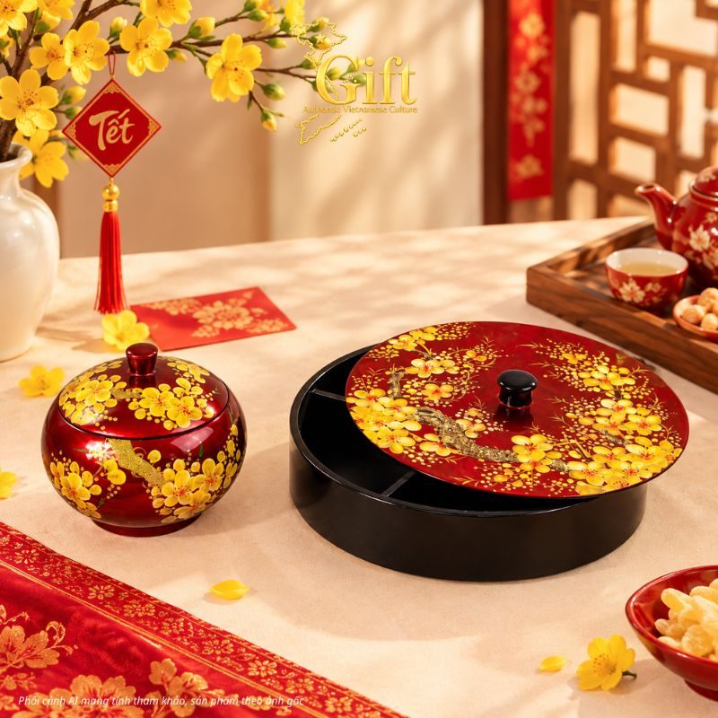 Hộp Mứt Tết Sơn Mài 2027