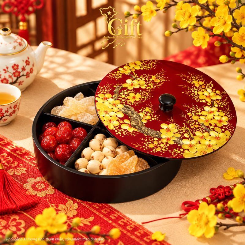 Hộp Mứt Tết Sơn Mài 2027
