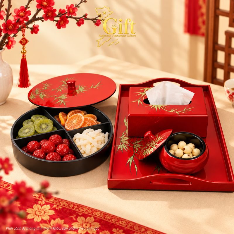 Set Quà Tặng Tết Sơn Mài Cao Cấp 2027