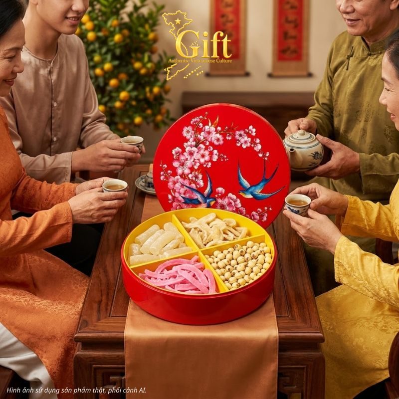 Hộp Mứt Tết Sơn Mài 2027