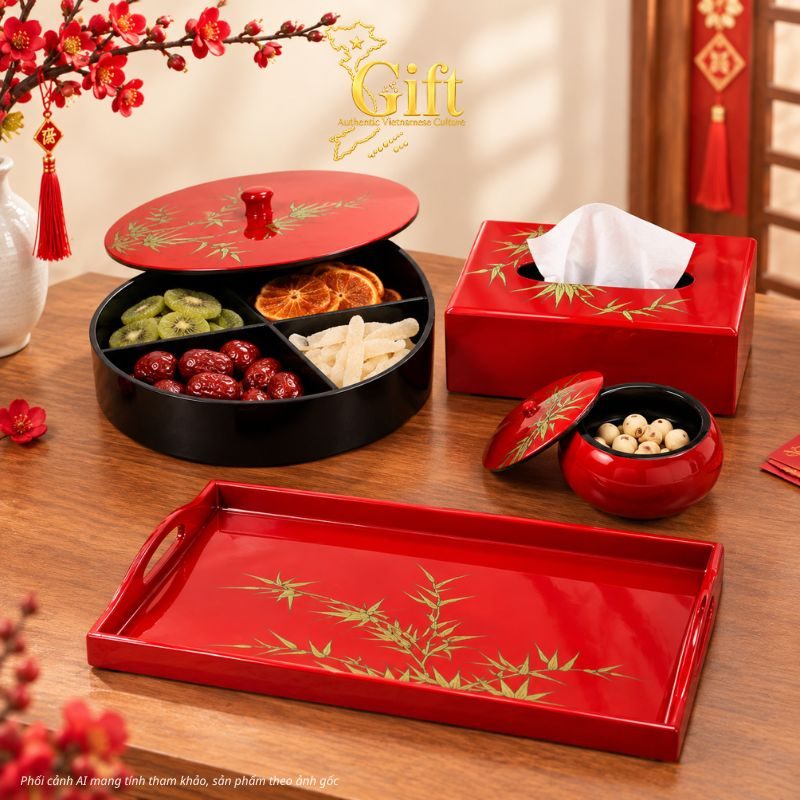 Set Quà Tặng Tết Sơn Mài Cao Cấp 2027