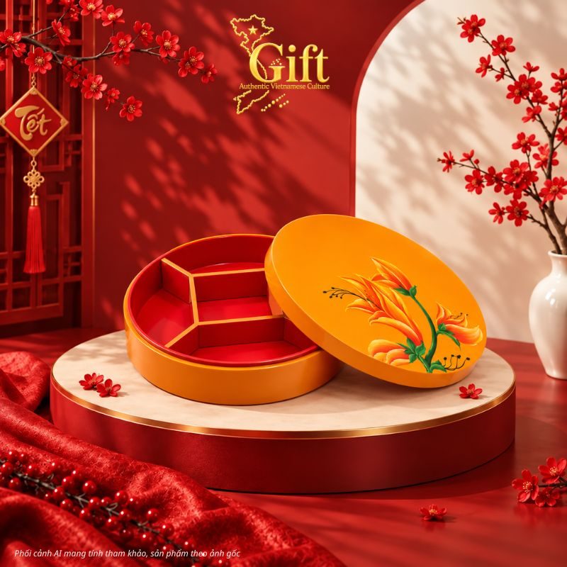 Hộp Mứt Tết Sơn Mài 2027