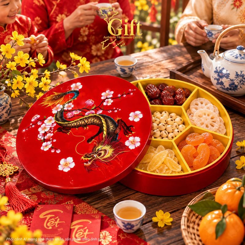 Hộp Mứt Tết Sơn Mài 2027