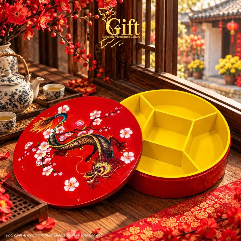 Hộp Mứt Tết Sơn Mài 2027