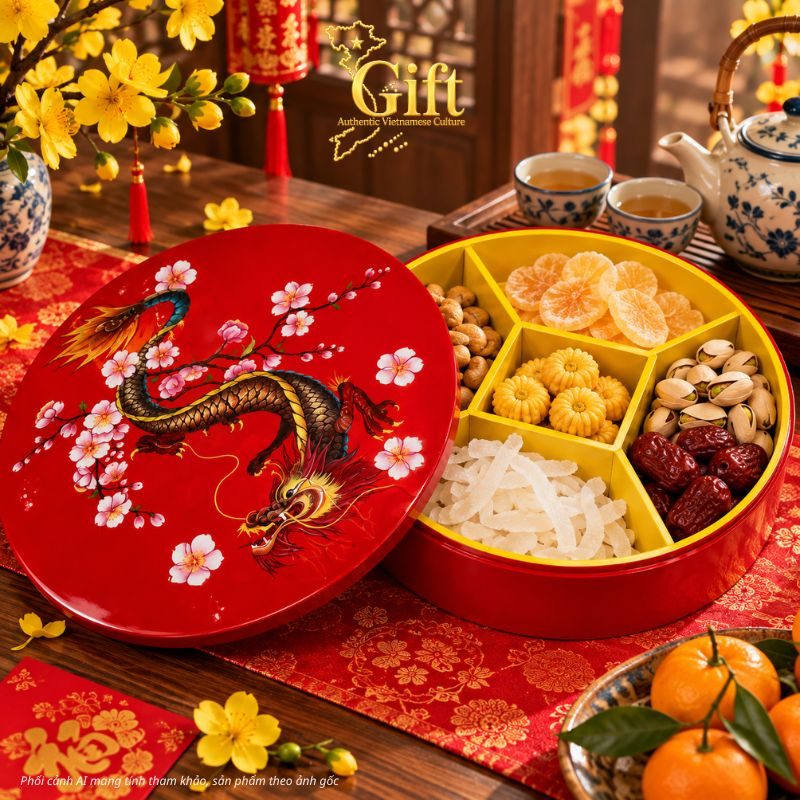Hộp Mứt Tết Sơn Mài 2027