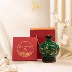 Bình Hút Tài Lộc Mã Đáo Thành Công Nền Xanh